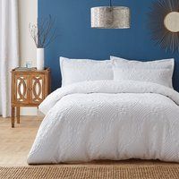 Mandalay White Duvet Cover and Pillowcase Set White