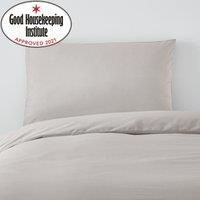 Non Iron Plain Dye Silver Walled Pillowcase Silver