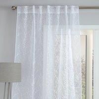 Belle Embroidery Slot Top White Voile White