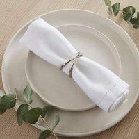Set of 2 Silver Cross Over Napkin Rings