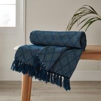 Tufted Diamond Throw Navy