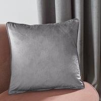 Recycled Velour Cushion Grey