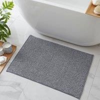 Charcoal Marl 100% Cotton Bath Mat Charcoal