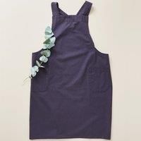 Cotton Cross Over Apron Navy Blue