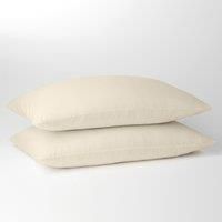 Pure Cotton Standard Pillowcase Pair White Sand