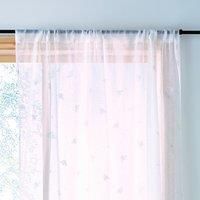 Printed Bees White Slot Top Voile Panel White