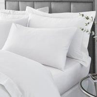 Hotel Cotton 230 Thread Count Sateen Standard Pillowcase Pair White