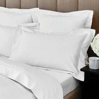 Hotel Cotton 230 Thread Count Sateen Oxford Pillowcase White