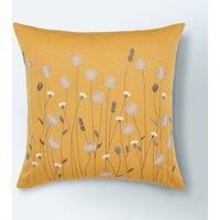 Scandi Floral Ochre Cushion Cover