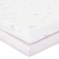 Pack of 2 Jersey Pink Bunny Fitted Sheets