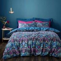 Lucille Navy Duvet Cover and Pillowcase Set
