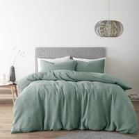 Amberley Waffle Cotton Duvet Cover and Pillowcase Set