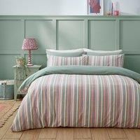Rosie Stripe Double Multicoloured Duvet Cover and Pillowcase Set