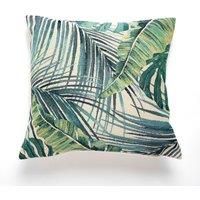 Palm Leaf Jacquard Cushion