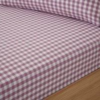 Portloe Gingham Woven Cotton Fitted Sheet