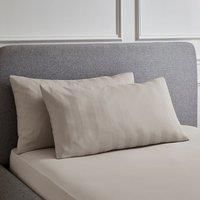 Hotel 230 Thread Count Sateen Stripe Large Standard Pillowcase Pair