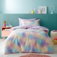 Iridescent Satin Reversible Duvet Cover and Pillowcase Set