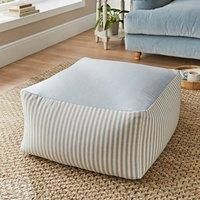 Linford Stripe Large Cotton Cube Pouffe