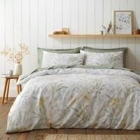 Floral Shadows 100% Cotton Duvet Cover and Pillowcase Set