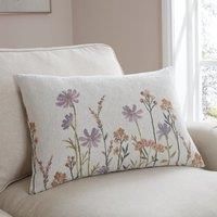 Chenille Floral Rectangle Cushion Cover