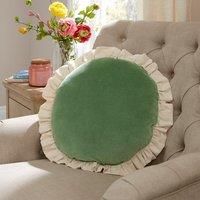 Velvet Frill Round Cushion