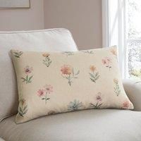 Watercolour Floral Rectangle Cushion Cover