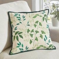 Green Leaves Square Cushion Cover