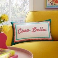 Ciao Bella Slogan Rectangle Cushion Cover