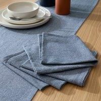 Set of 4 Fairford Navy Cotton Napkins