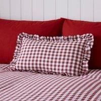 Portloe Frilled Cotton Rectangle Cushion Cover