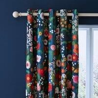Midnight Garden Blackout Eyelet Curtains