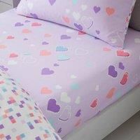 Pack of 2 Pixel Hearts Fitted Sheets
