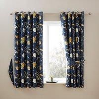 Explore Space Blackout Eyelet Curtains