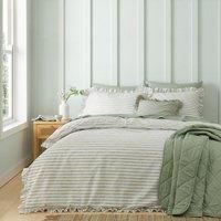 Laylah Frilled Stripe Duvet Cover & Pillowcase Set