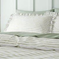 Laylah Frilled Stripe Standard Cotton Pillowcase Pair
