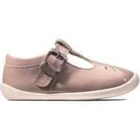 Clarks Roamer Star Toddler Leather Shoes in Pink Patent Extra Wide Fit Size 2