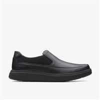 Clarks Un Abode Go Leather Shoes in Black Standard Fit Size 6