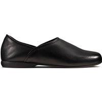 Clarks Harston Elite Leather Slippers In Black Standard Fit Size 6