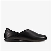 Clarks Harston Elite Leather Slippers In Black Standard Fit Size 6