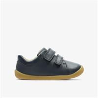 Clarks Boy/'s Roamer Craft T Sneakers, Blue (Navy Leather), 2 UK Child