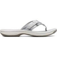 Clarks Brinkley Sea Synthetic Sandals in Silver Standard Fit Size 3