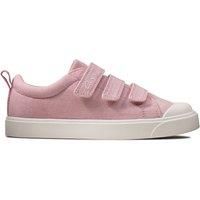 Clarks Girls’ City Vibe K Low-Top Sneakers, Pink (Pink Canvas Pink Canvas), 1 UK