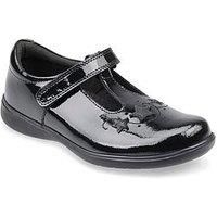 Start-rite Girls/' Star Jump School Shoes, Black Patent (Size UK 12.5)