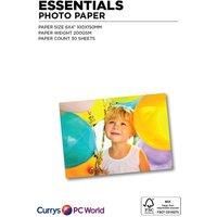 ESSENTIALS 100 x 150 mm Photo Paper - 30 Sheets - Currys