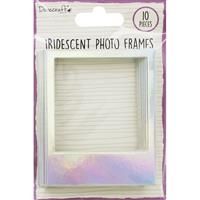 Dovecraft DCBS217 Essentials Iridescent Photo Frames-Polaroid Style-8x10cm-Pack of 10-for Card Making, DIY, Papercraft, Party, Home Décor & Scrapbooking, Multi-Colour, One Size