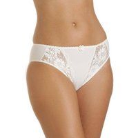 Camille Women's Three Pack Classic Style Lace Briefs in Ivory | Size: 10