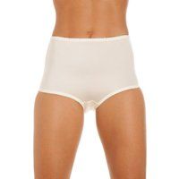 Camille Womens Two Pack Smooth High Waist Beige Control Briefs 10