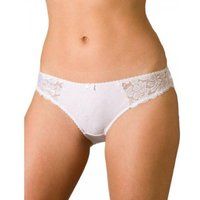Camille Womens Three Pack White Serenity Jacquard High Leg Briefs 14-16