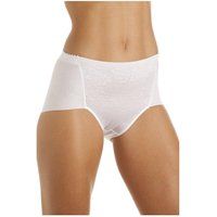 Camille Womens Two Pack White High Waist Control Comfort Support Briefs 22