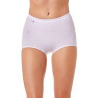 Camille Maxi Briefs Knickers for Women 3 Multipack - High Waisted Soft Cotton Breathable Full Briefs - Flattering Comfortable Ladies Underwear - Pack of 3 - White 12